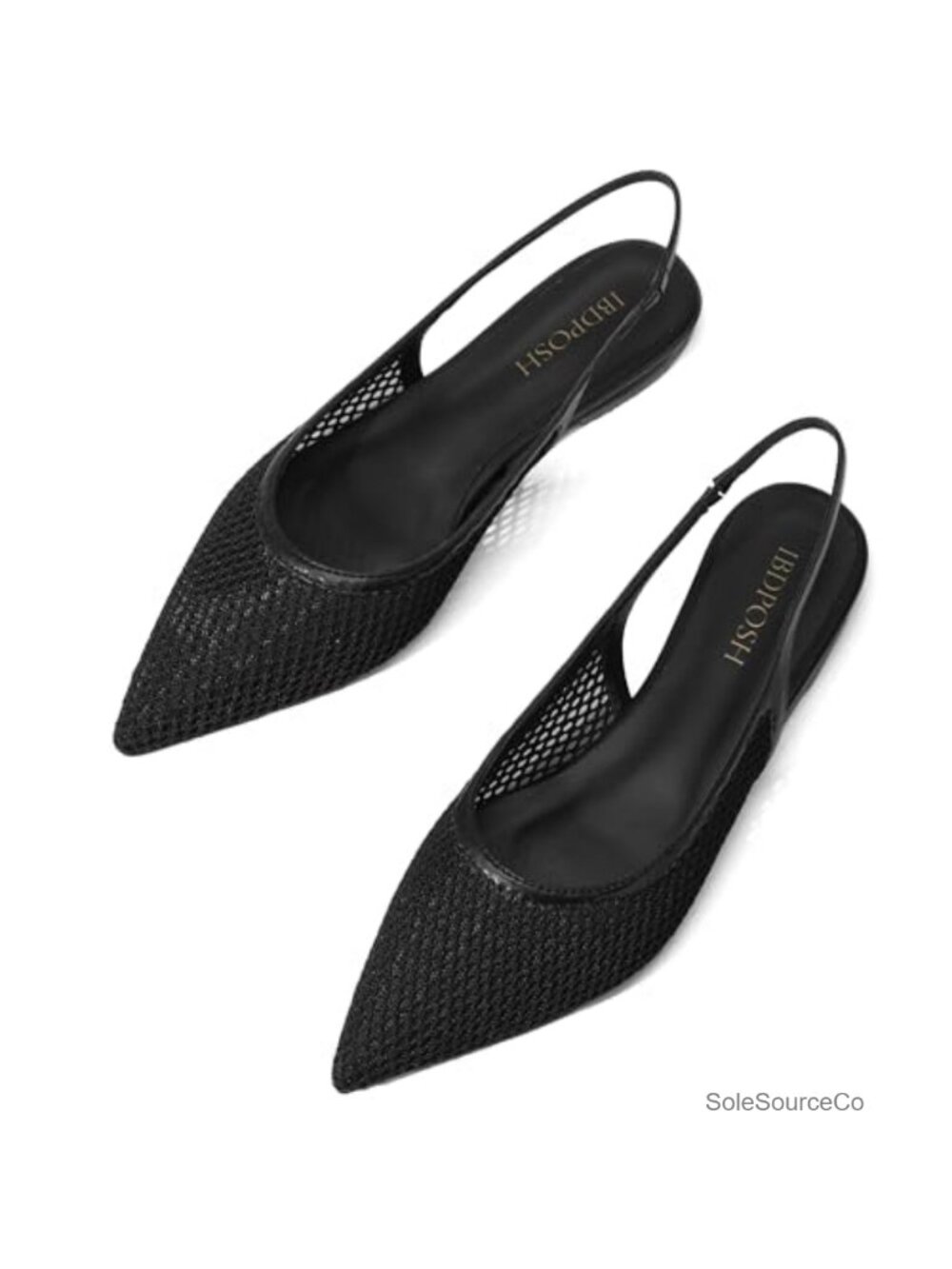 Mesh Slingback Flats Pointed Toe Pull-On Women's Party Shoes